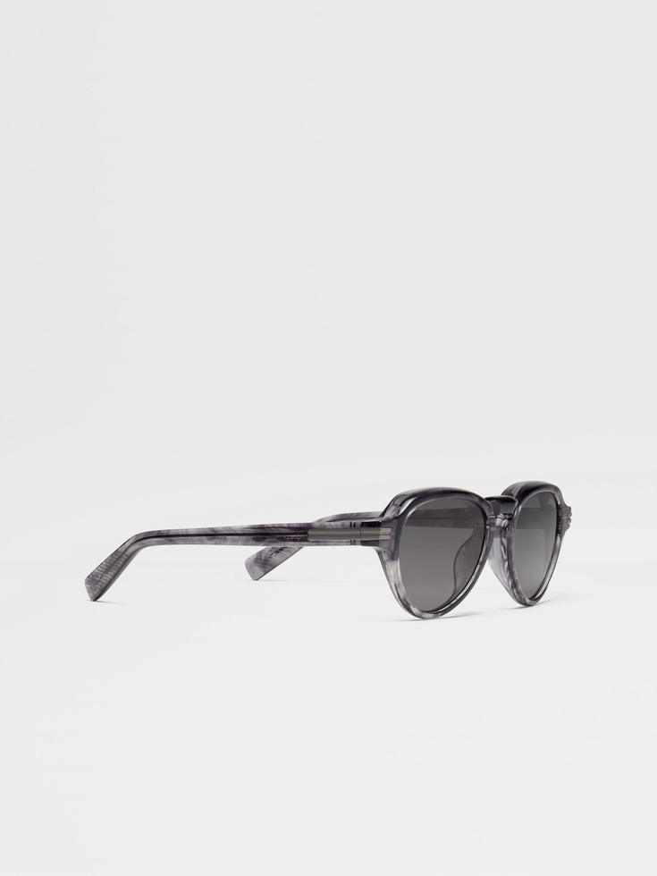 Transparent Grey Havana Acetate Sunglasses Transparent Grey Havana Acetate Sunglasses