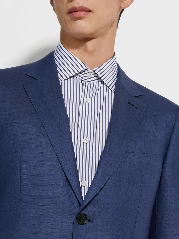 Utility Blue Centoventimila Wool Suit Utility Blue Centoventimila Wool Suit