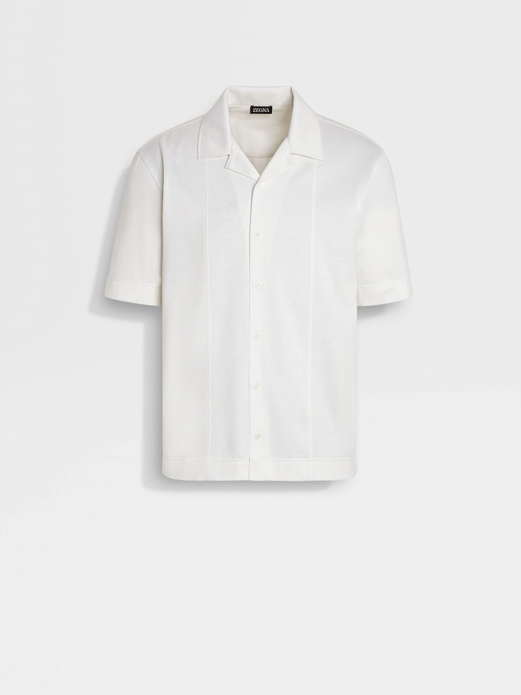 White Cotton and Silk Shirt