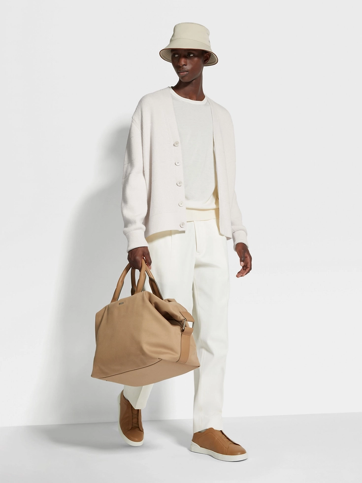 White Cotton and Wool Pants White Cotton and Wool Pants