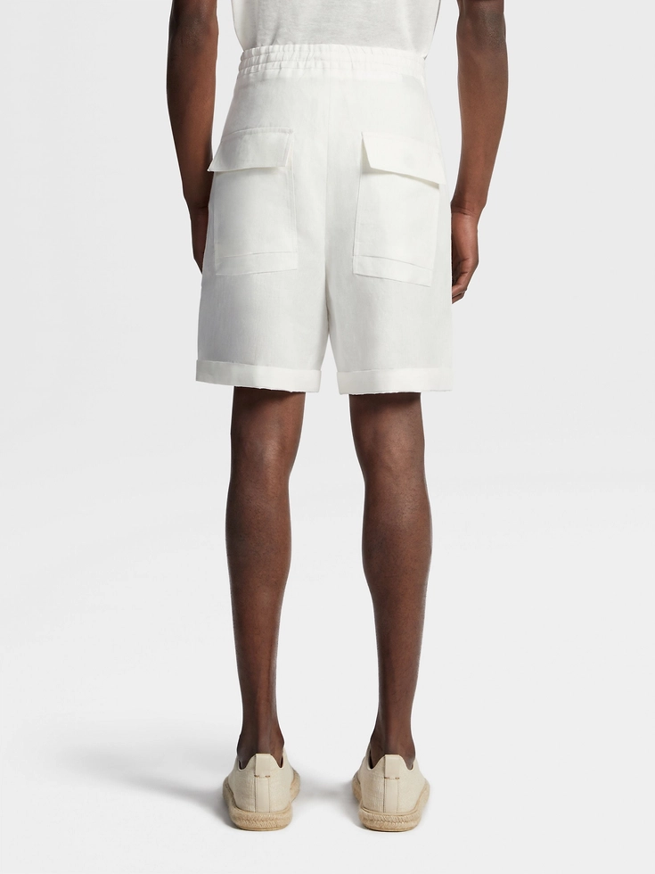 White Linen Shorts White Linen Shorts