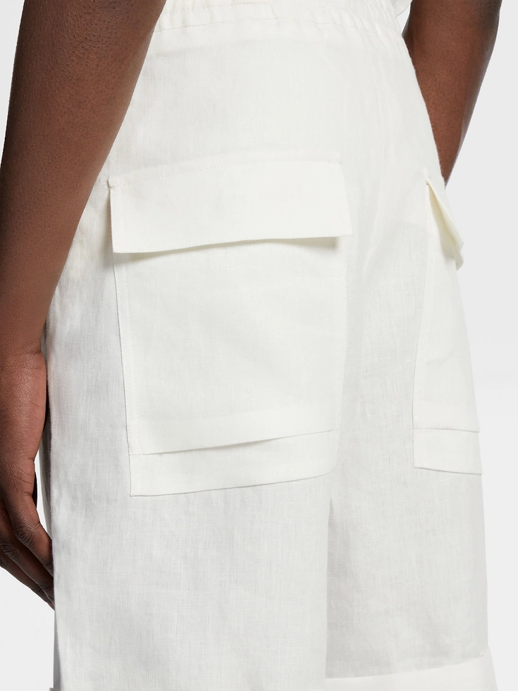 White Linen Shorts White Linen Shorts