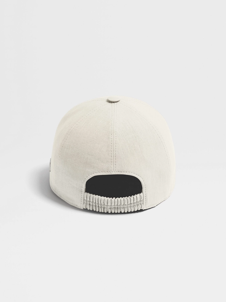 White Oasi Lino Baseball Cap White Oasi Lino Baseball Cap