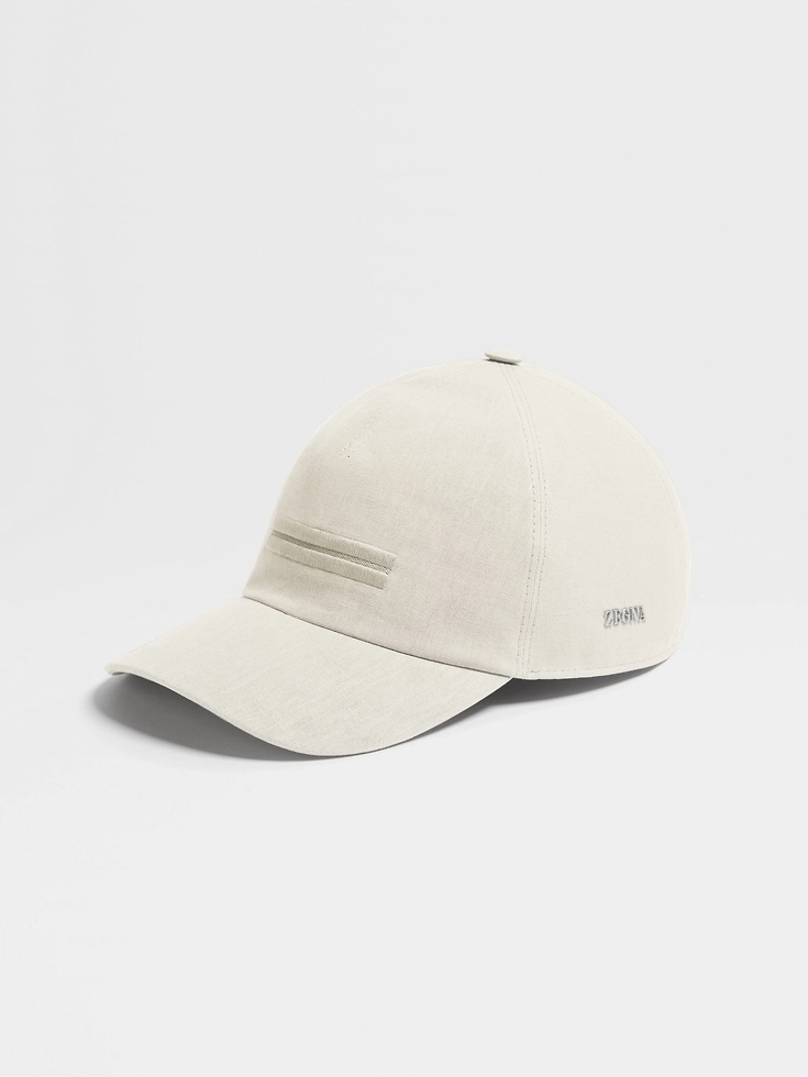 White Oasi Lino Baseball Cap White Oasi Lino Baseball Cap