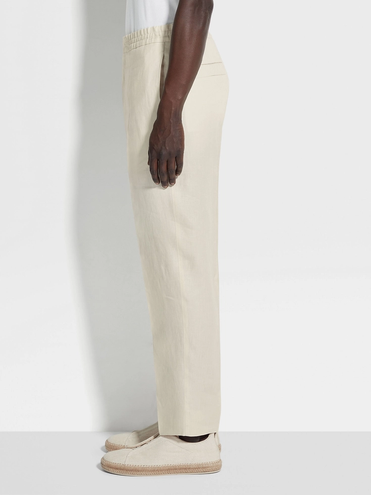 White Oasi Lino Pants White Oasi Lino Pants