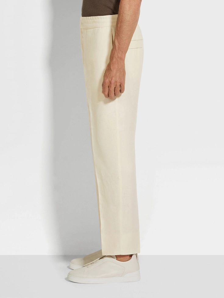 White Oasi Lino Pants White Oasi Lino Pants