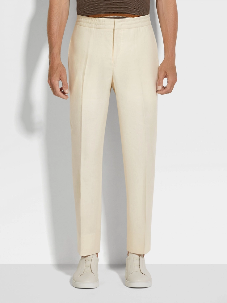 White Oasi Lino Pants White Oasi Lino Pants