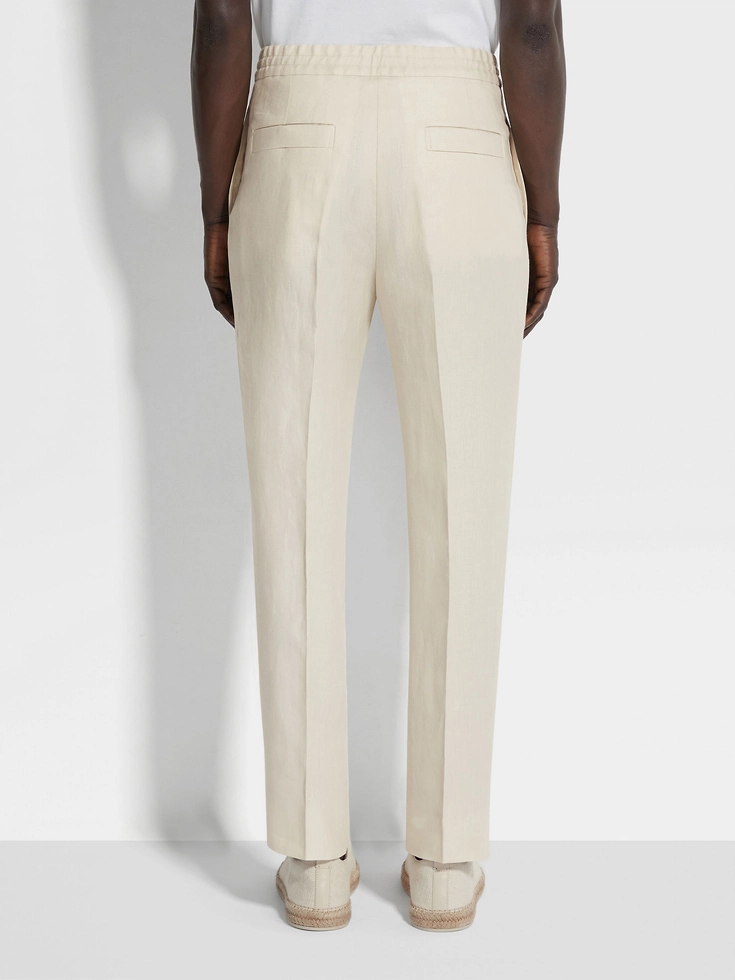 White Oasi Lino Pants White Oasi Lino Pants