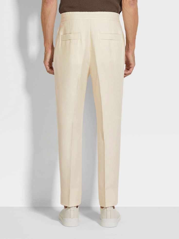 White Oasi Lino Pants White Oasi Lino Pants