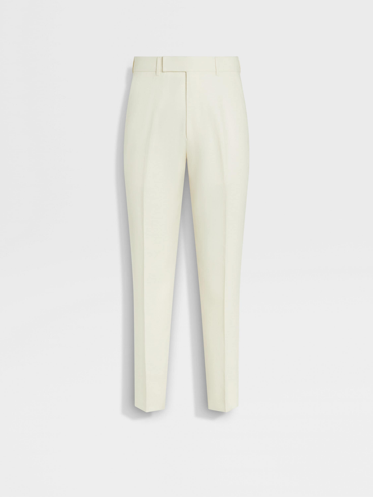 White Oasi Lino Pants
