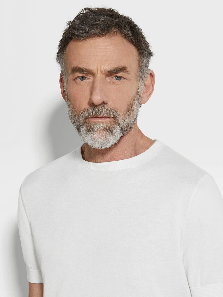 White Premium Cotton Crewneck