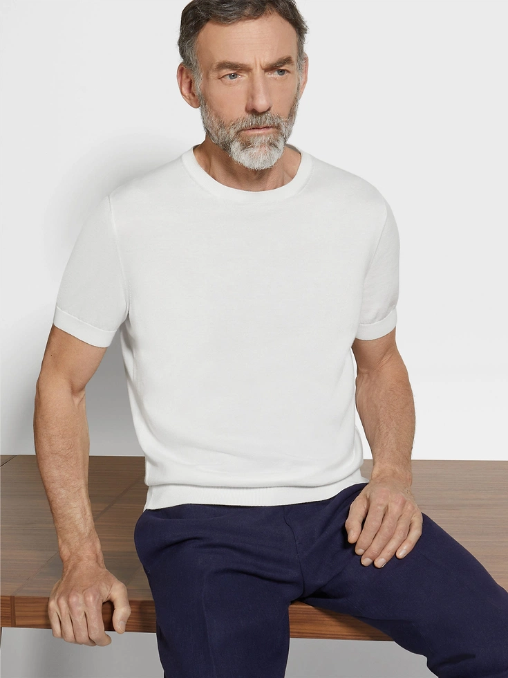 White Premium Cotton Crewneck White Premium Cotton Crewneck