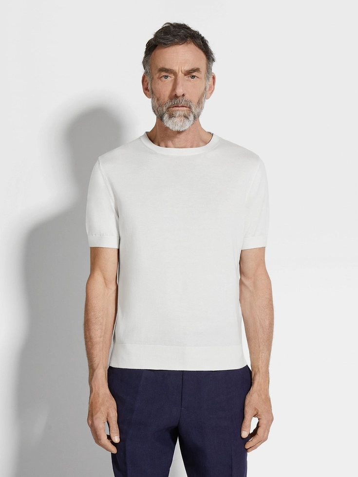 White Premium Cotton Crewneck White Premium Cotton Crewneck