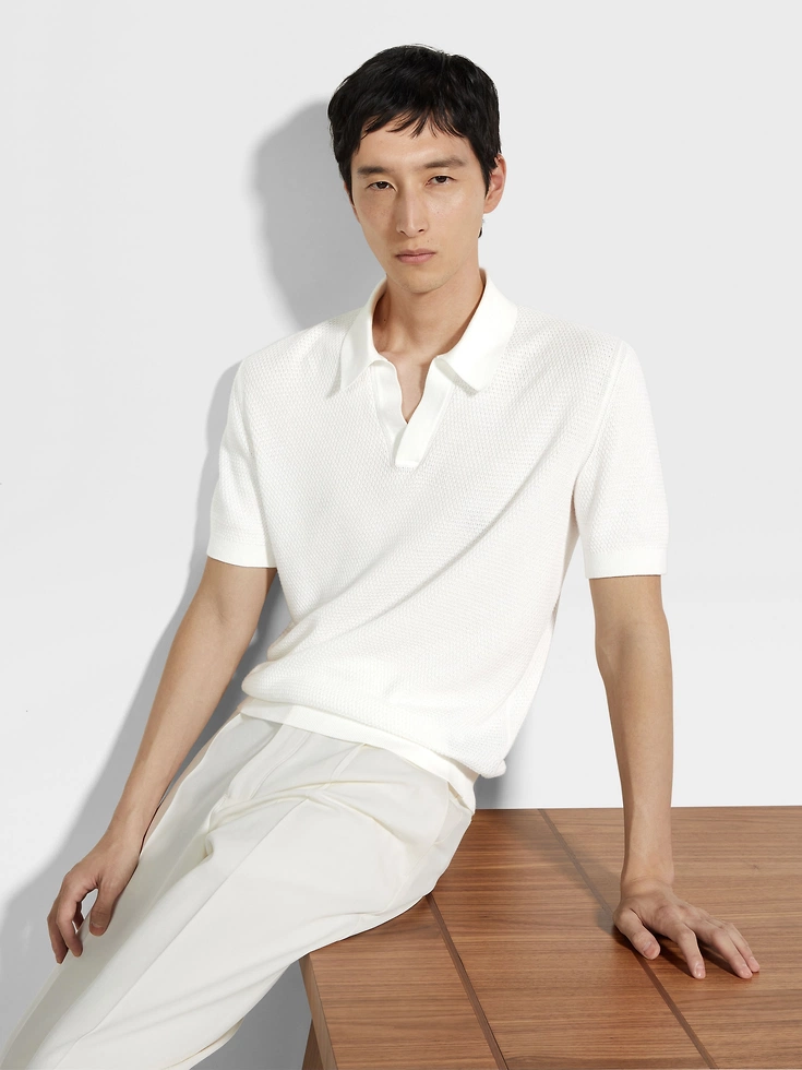 White Premium Cotton Polo Shirt White Premium Cotton Polo Shirt