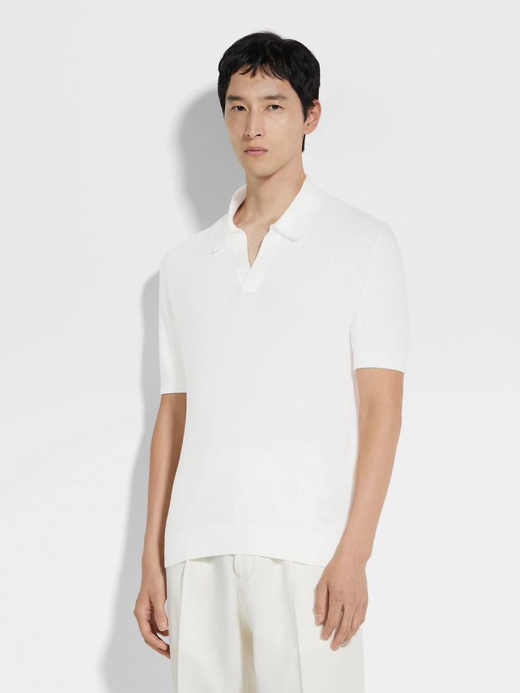 White Premium Cotton Polo Shirt White Premium Cotton Polo Shirt