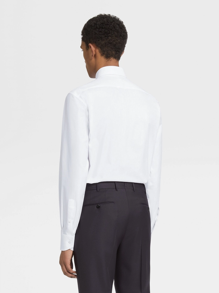 White Sea Island Cotton Long-sleeve Tailoring Shirt White Sea Island Cotton Long-sleeve Tailoring Shirt