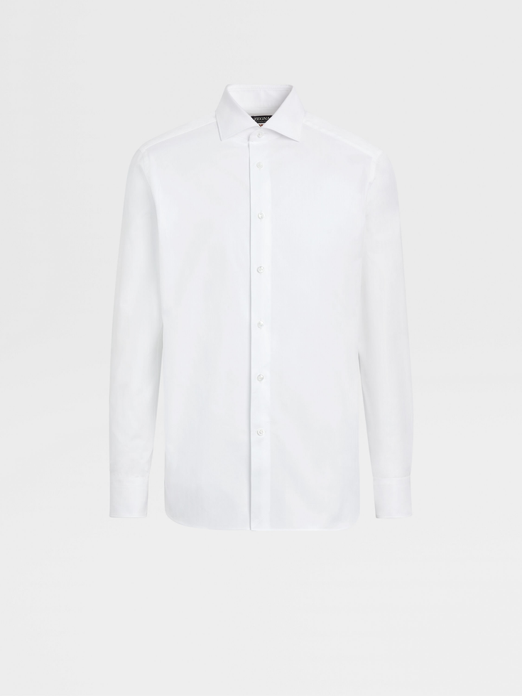 White Sea Island Cotton Long-sleeve Tailoring Shirt