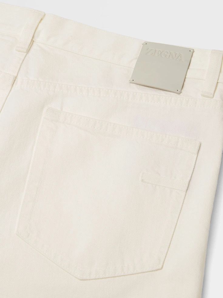 White Stone-washed Cotton Roccia Jeans White Stone-washed Cotton Roccia Jeans