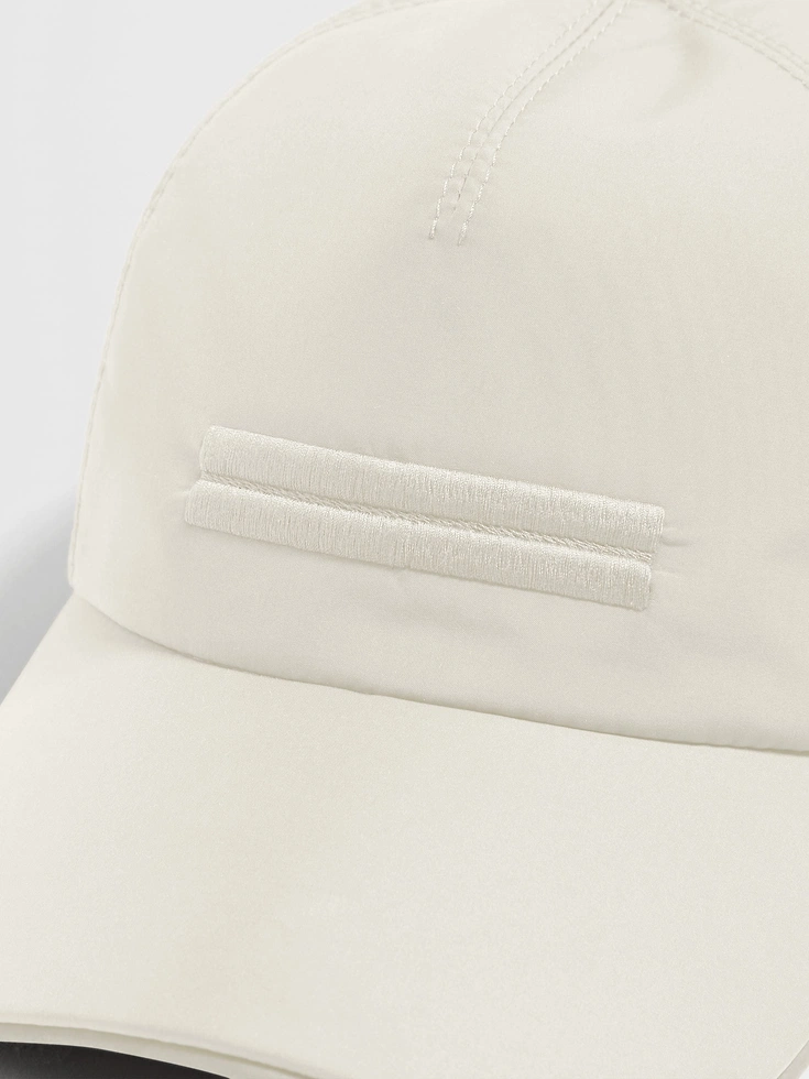 White Technical Fabric Baseball Cap