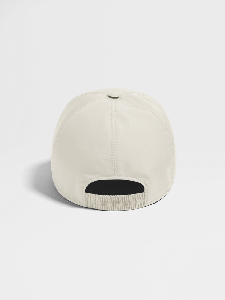 White Technical Fabric Baseball Cap White Technical Fabric Baseball Cap