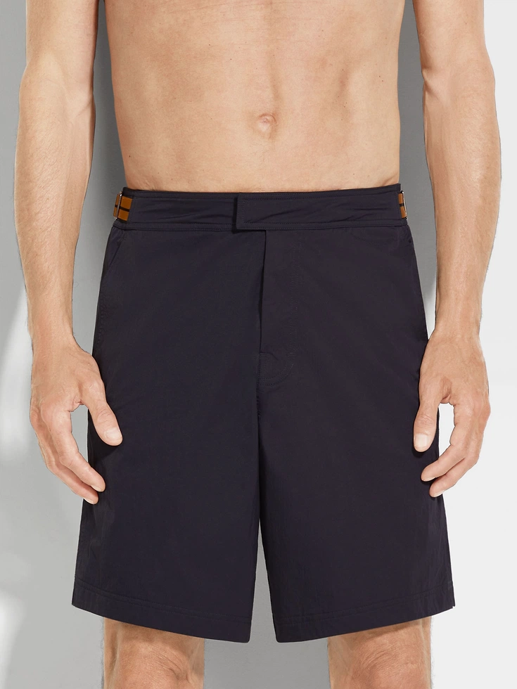 Zegna 232 Road Brand Mark Swim Trunks