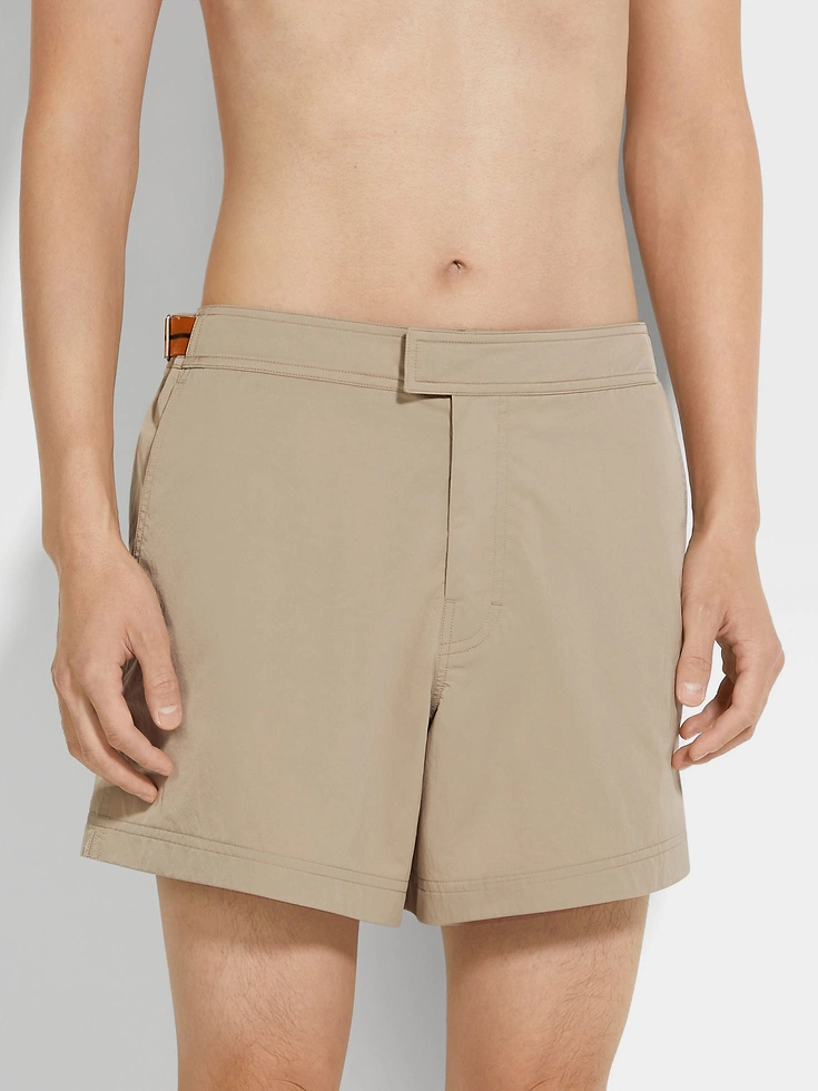 Zegna 232 Road Brand Mark Swim Trunks