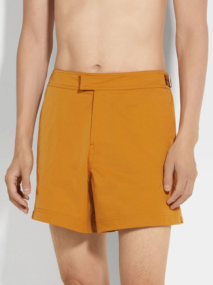 Zegna 232 Road Brand Mark Swim Trunks
